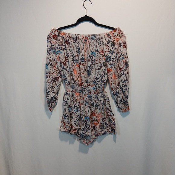 Free People Pants - Boho Free People sz XS romper floral flirty hippie bohemian peasant fairy beachy